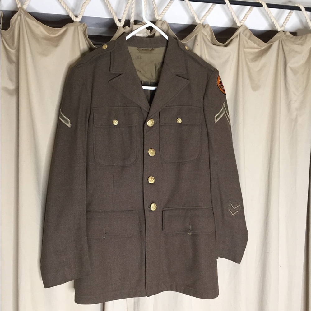 Olive Green Military Style Jacket